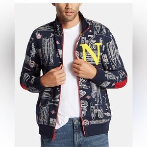 Nautica blue Sail boats fleece jacket XL